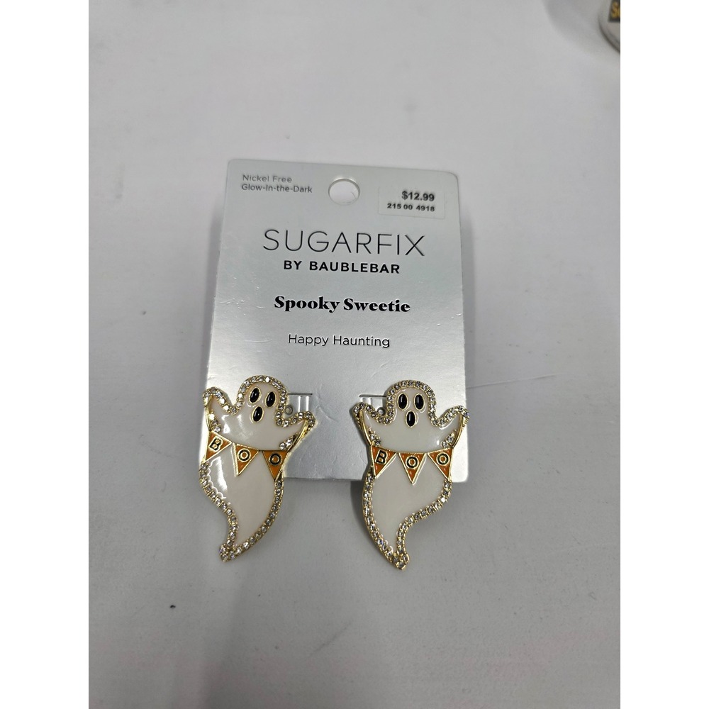 Sugarfix by BaubleBar Spooky Sweetie Ghost Glow in the Dark Earrings Halloween